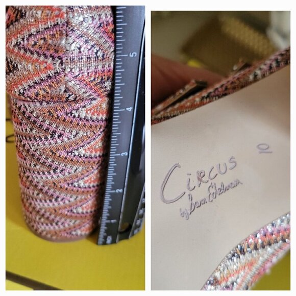 Circus NY By Sam Edelman Zigzag Platform Heels Mary Jane Multicolor 10M - Picture 8 of 8